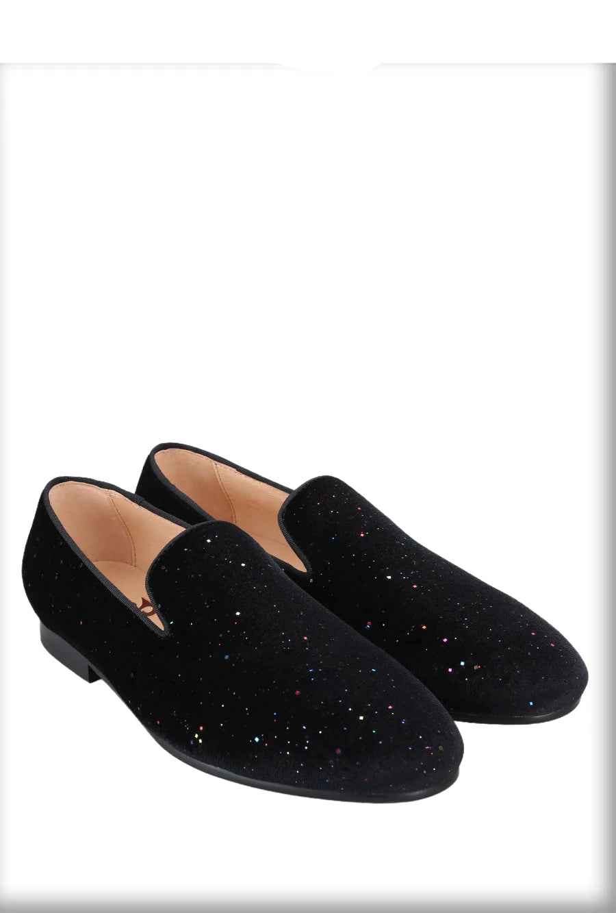 Mens Smoking Slippers with Breathable Leather Insoles and Handmade Sequins for Proms And Parties