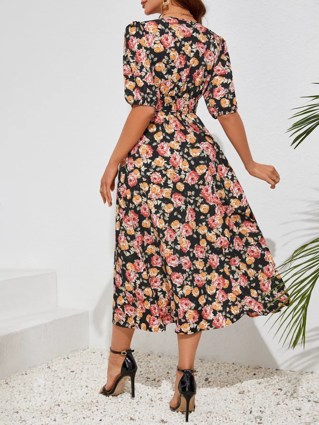 Women's Spring Floral Print Dress