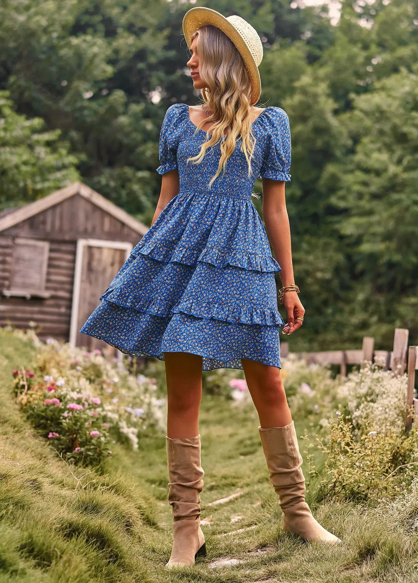 Women's Flower Print Dress