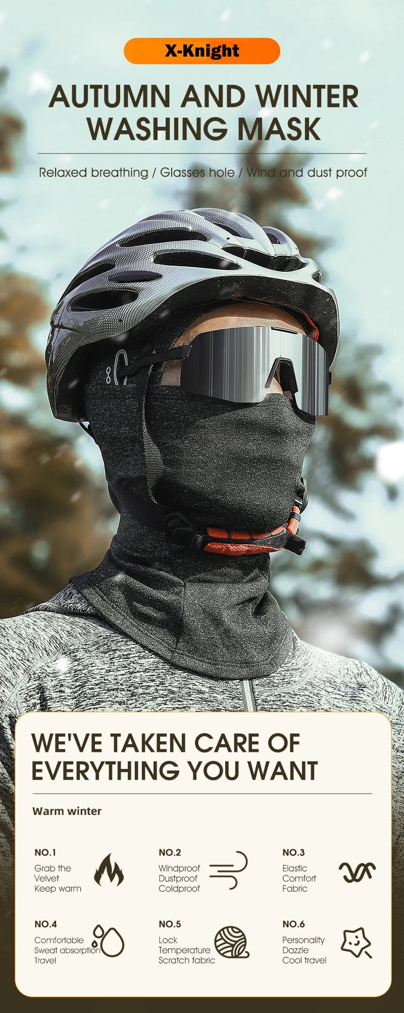 Windproof Cycling Full Face Mask