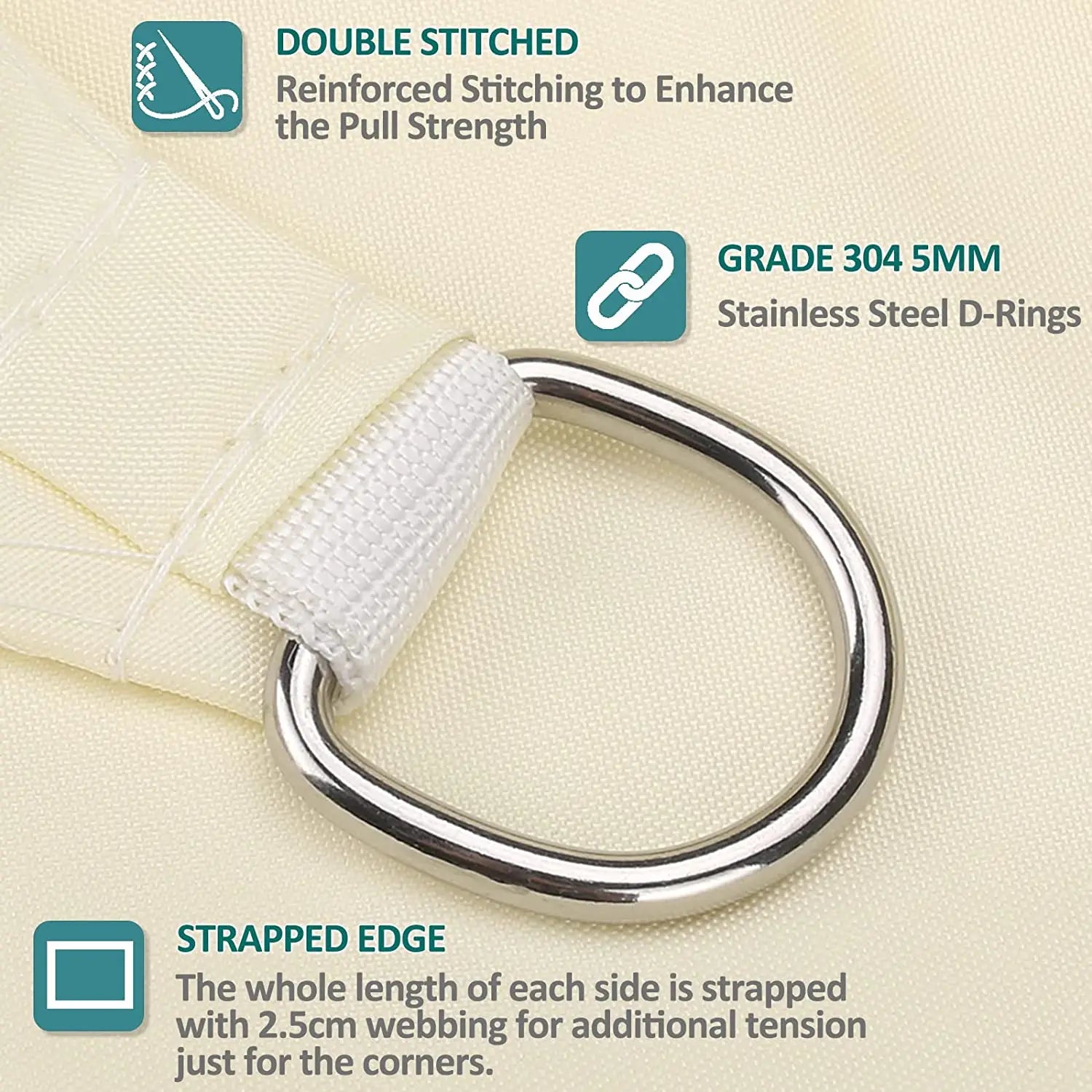 Waterproof Triangle Sun Shade Sail Canopy