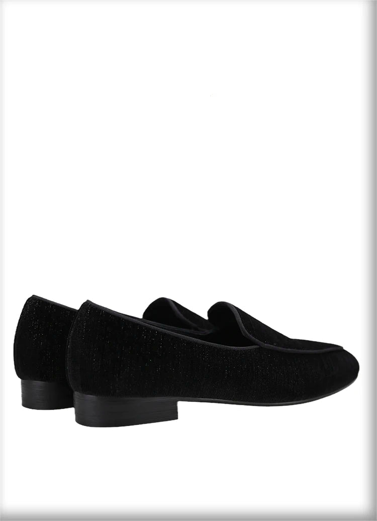 Handmade Meteor Shower Velvet Men's Loafers British Style Class Slip-On Men Smoking Sliders Plus Size