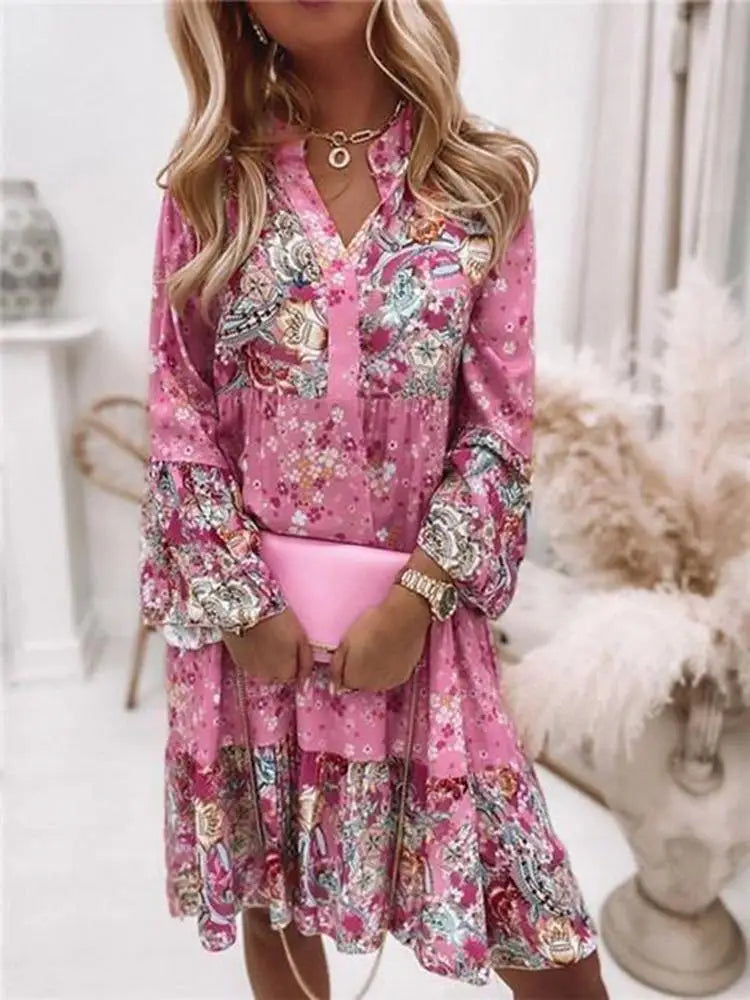 Women's Floral Print Mini Dress