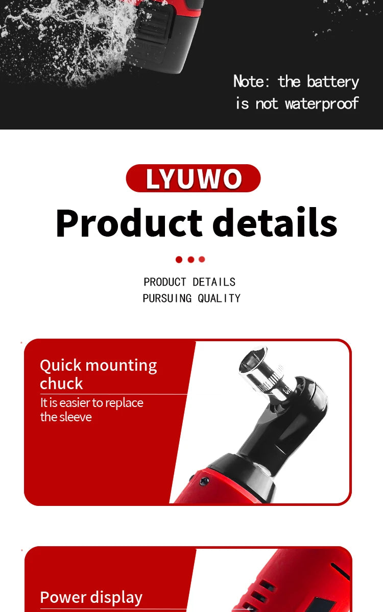 Cordless Right Angle Electric Wrench