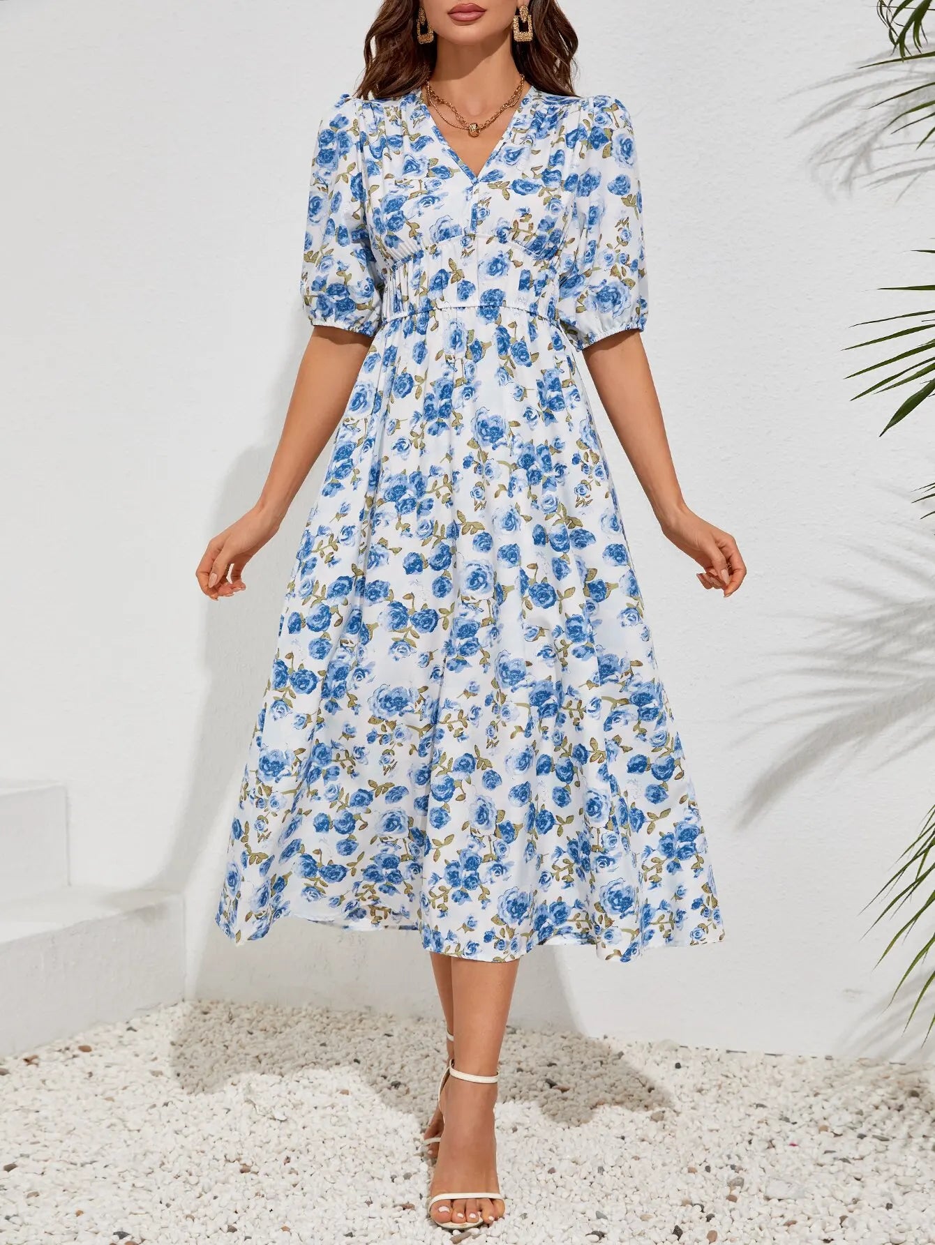 Women's Spring Floral Print Dress