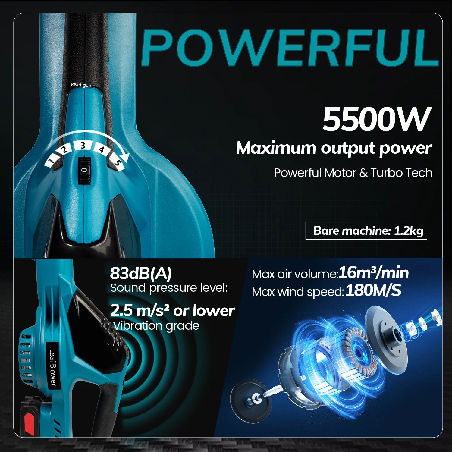 5500W Brushless Electric Air Blower