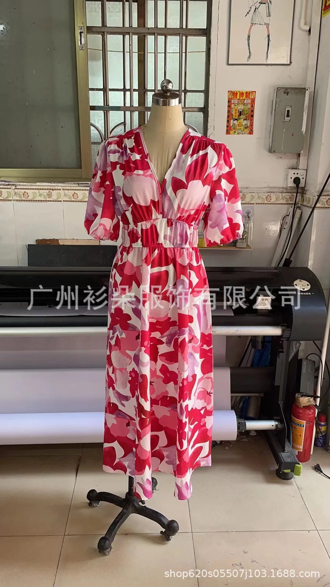 Women's Spring Floral Print Dress