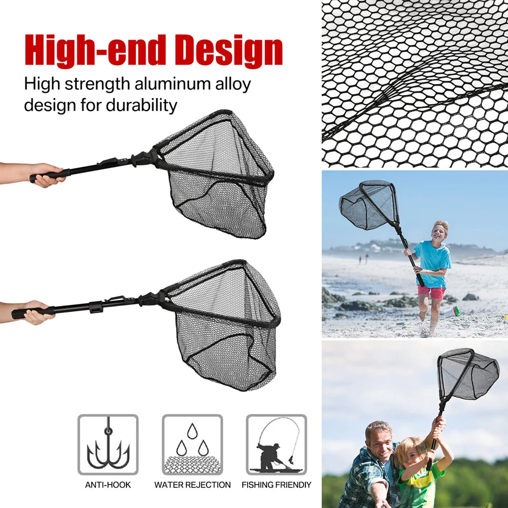 Telescopic Landing Net Folding Fishing Pole