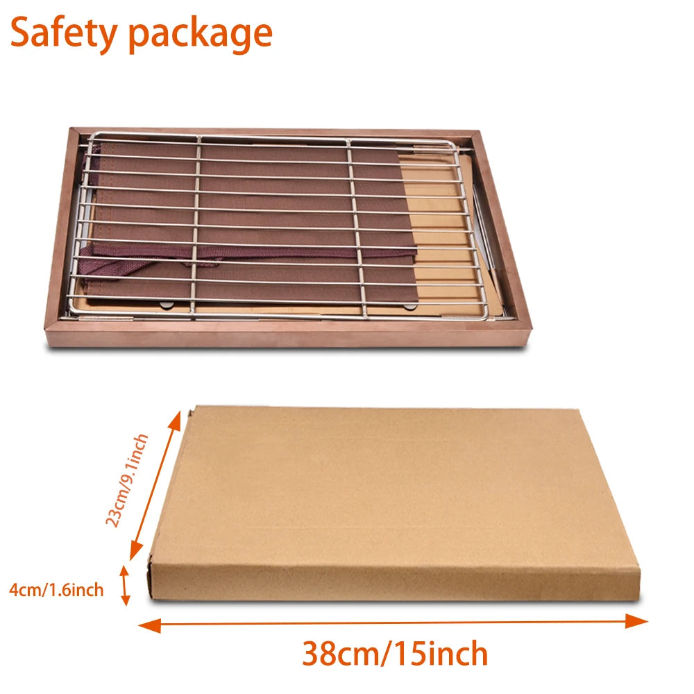 Portable Camping Folding Removable Wood Table Gas Stove