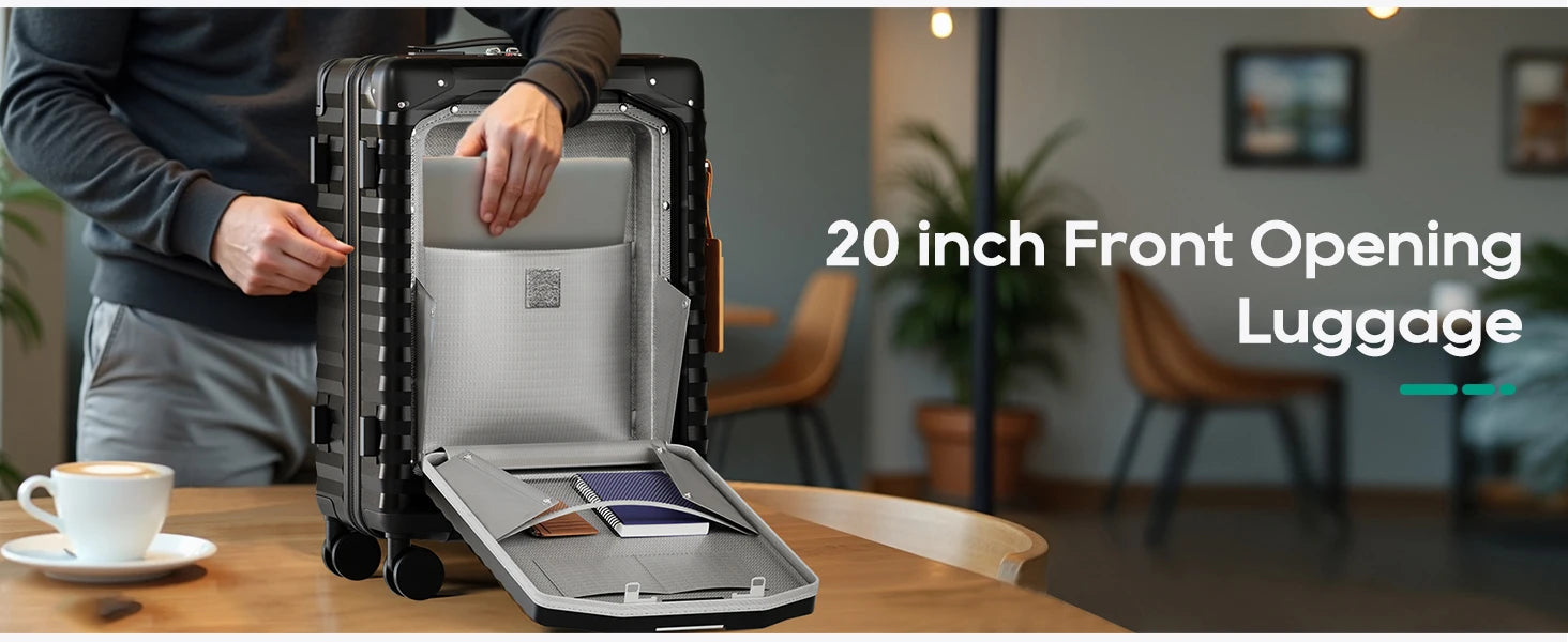 20 inch Front Opening Carry on Suitcase