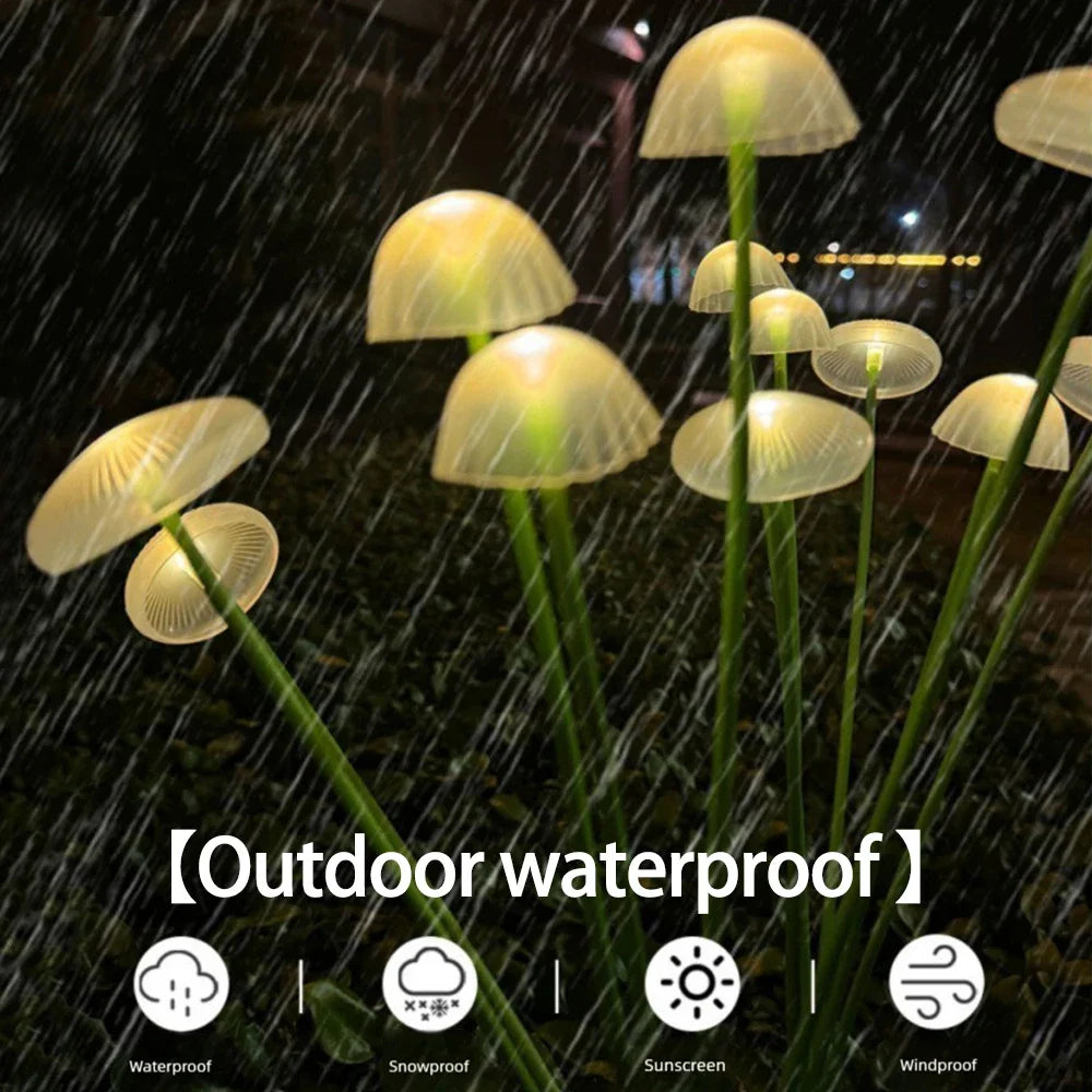 LED Solar Jellyfish Mushroom Fairy Lights