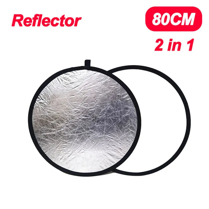 5 in 1 Round Reflectors Collapsible Photography Fill Light Batter Diffuser