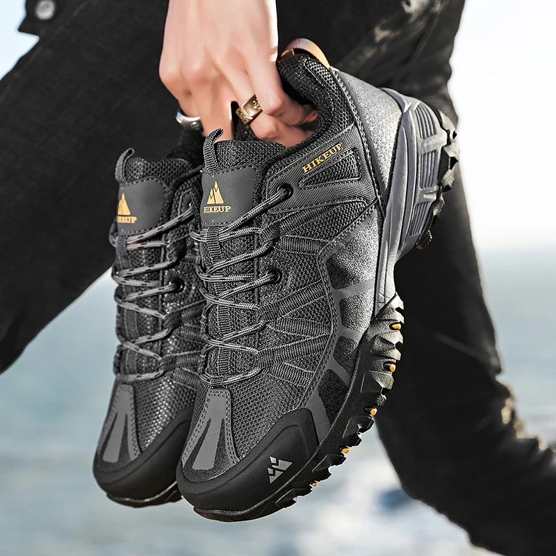 Men's Breathable Cushioning Nonslip Hiking Sneakers