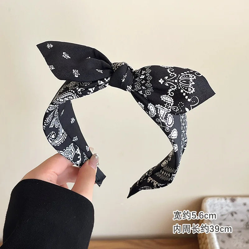 Cotton Cashew Flowers Printing Butterfly Hair Clips