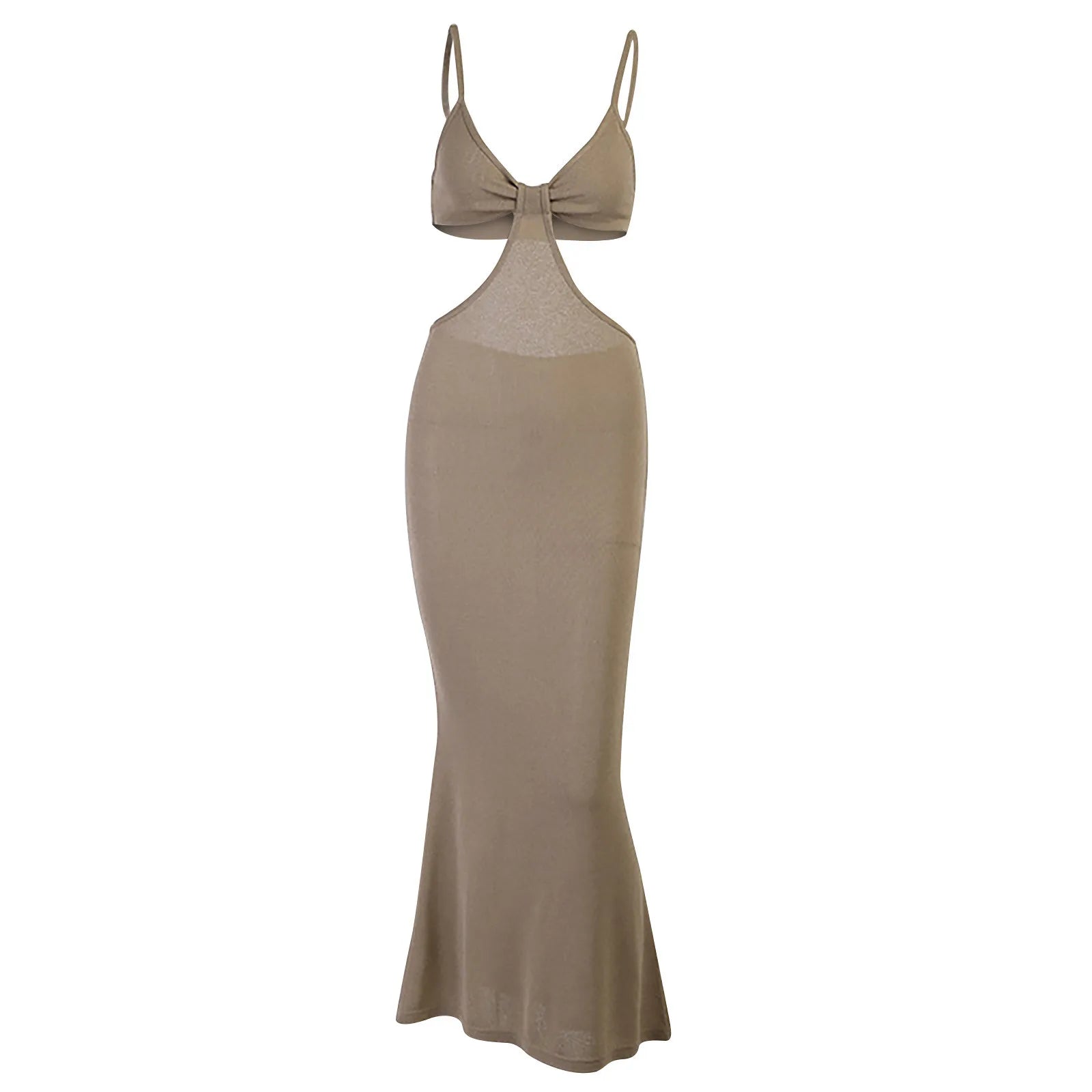 Women's backless spaghetti strap dress