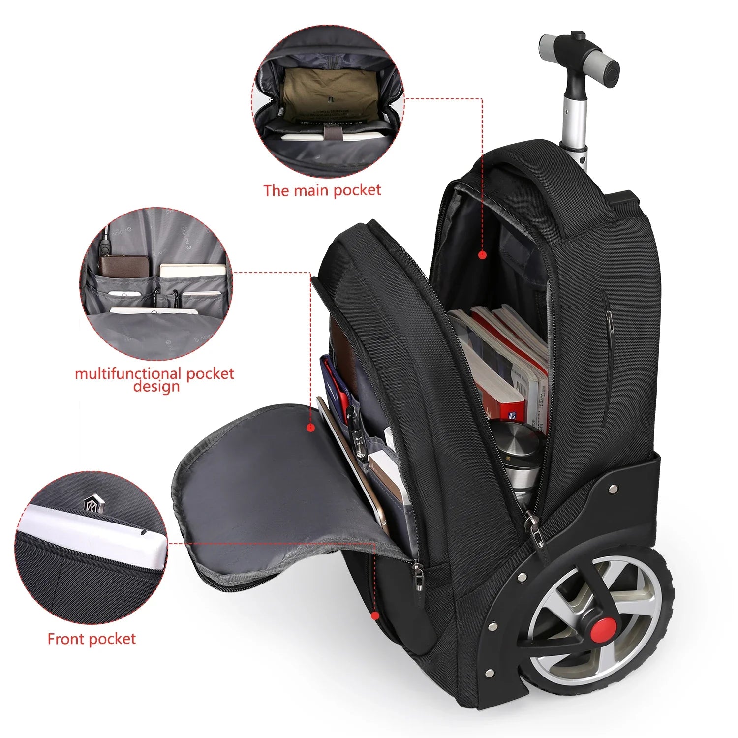 20 inch Rolling Backpack
