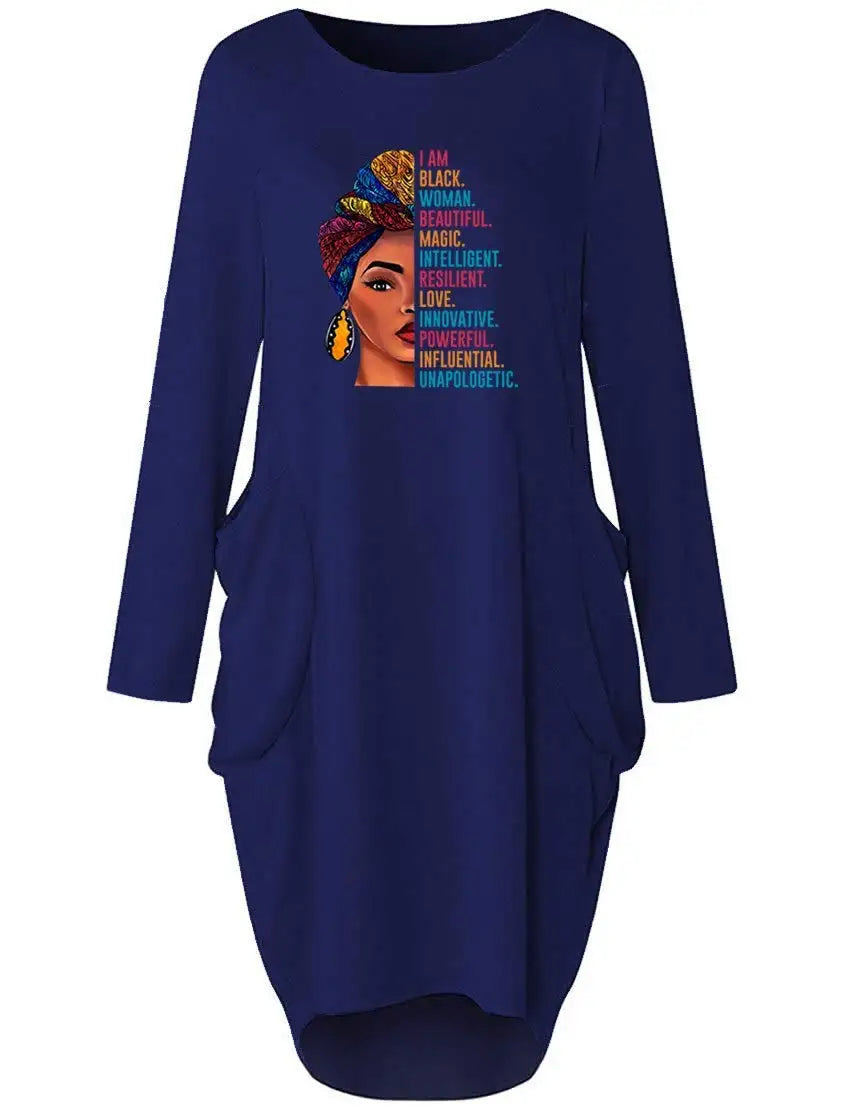 Plus Size Women Short Sleeve O-Neck Loose Dress