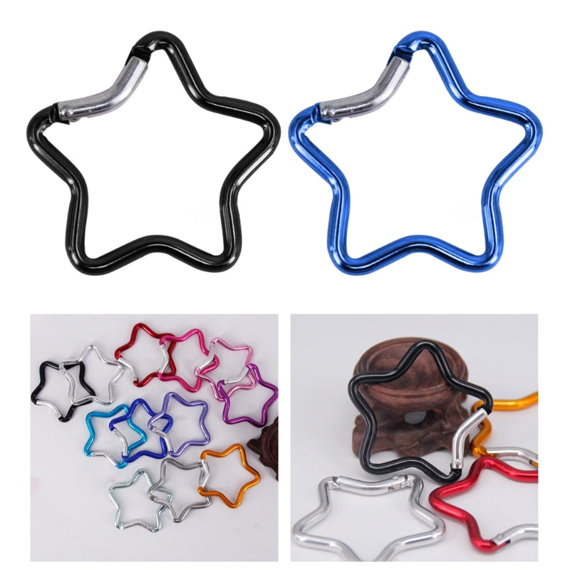 Aluminum Outdoor Star Shaped Spring Locking Carabiner Clip
