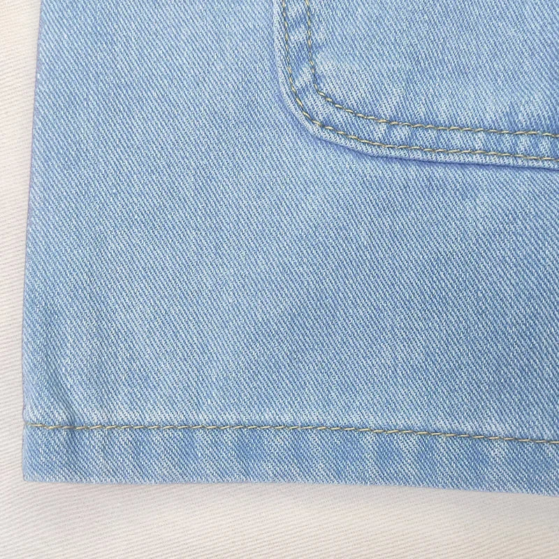 Women's Denim Dress Sexy Cool Strap Mini Dress Solid Color Sleeveless Pockets High Waist