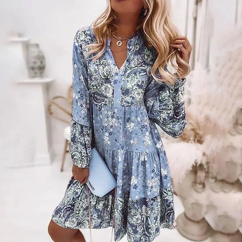 Women's Floral Print Mini Dress
