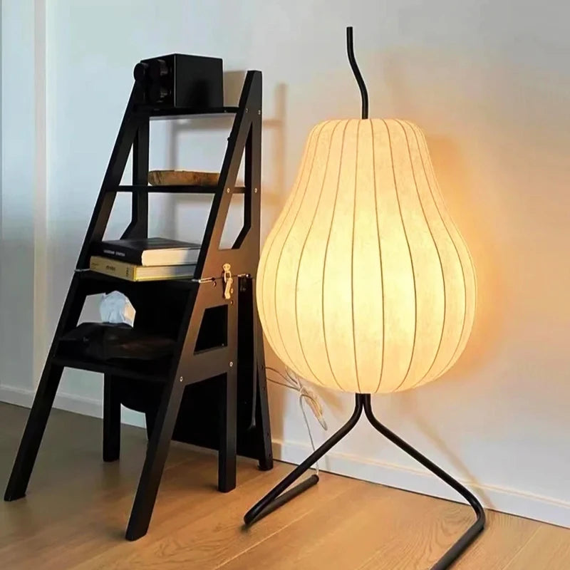 Japanese Style Wabi Sabi Pear Shape Floor Lamp