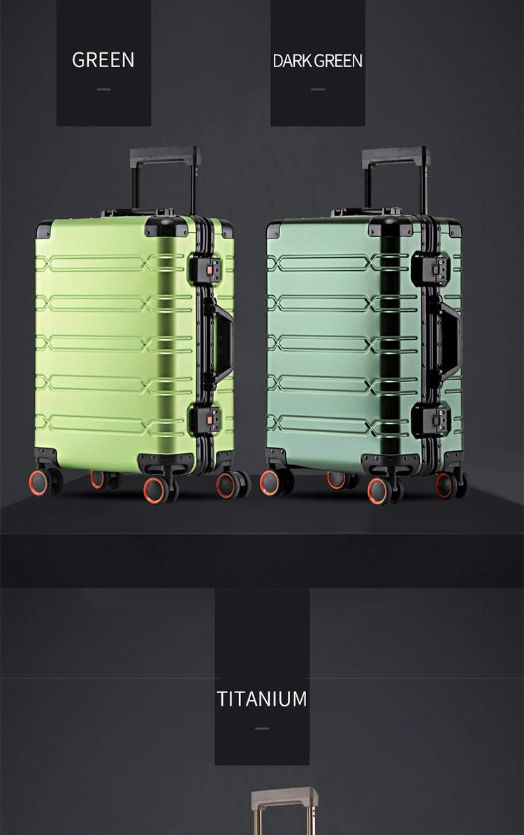 All-aluminum-magnesium alloy trolley suitcase