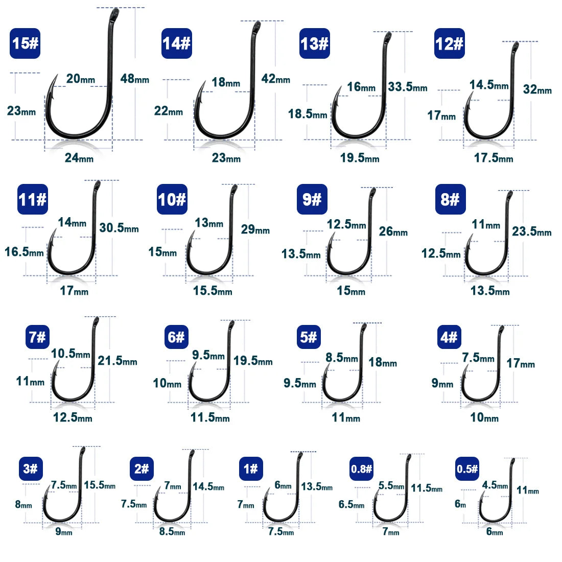 9KM Steel Fishing Hooks