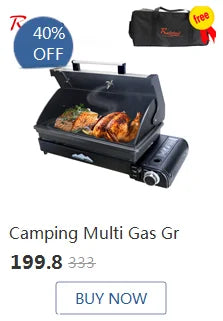 Portable Camping Folding Removable Wood Table Gas Stove