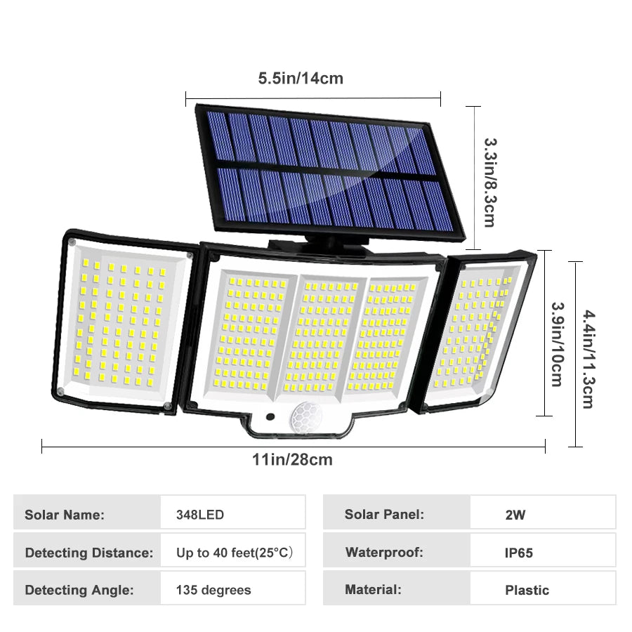 Outdoor Waterproof LED Motion Sensor Solar Lights