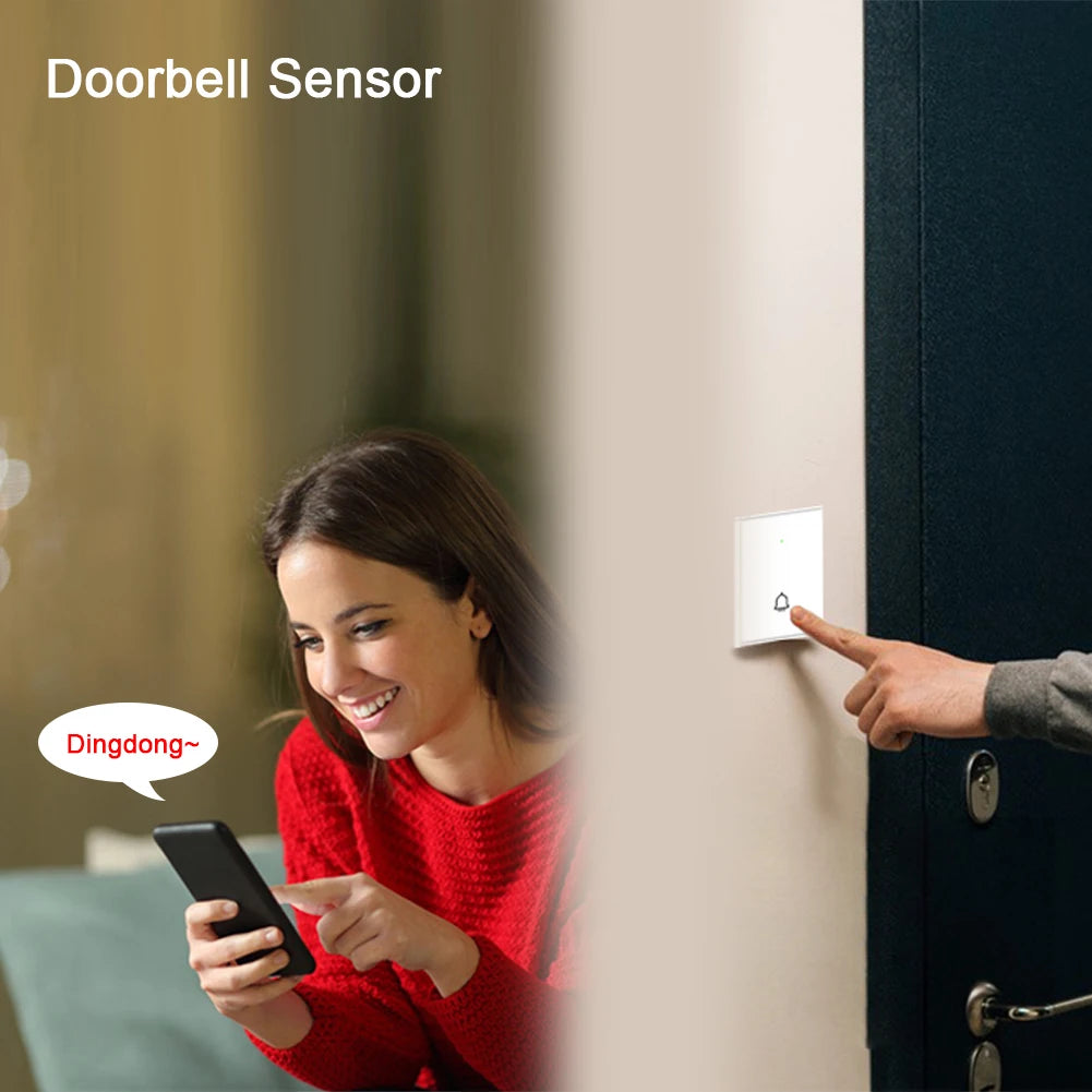 TAIBOAN 433MHz Home Burglar Alarm Host Accessories Wireless Link Smoke Sensor Door Magnetic Water Leak Detector Doorbell RFID