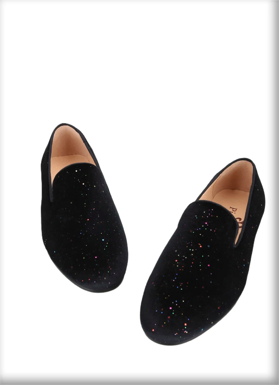Mens Smoking Slippers with Breathable Leather Insoles and Handmade Sequins for Proms And Parties