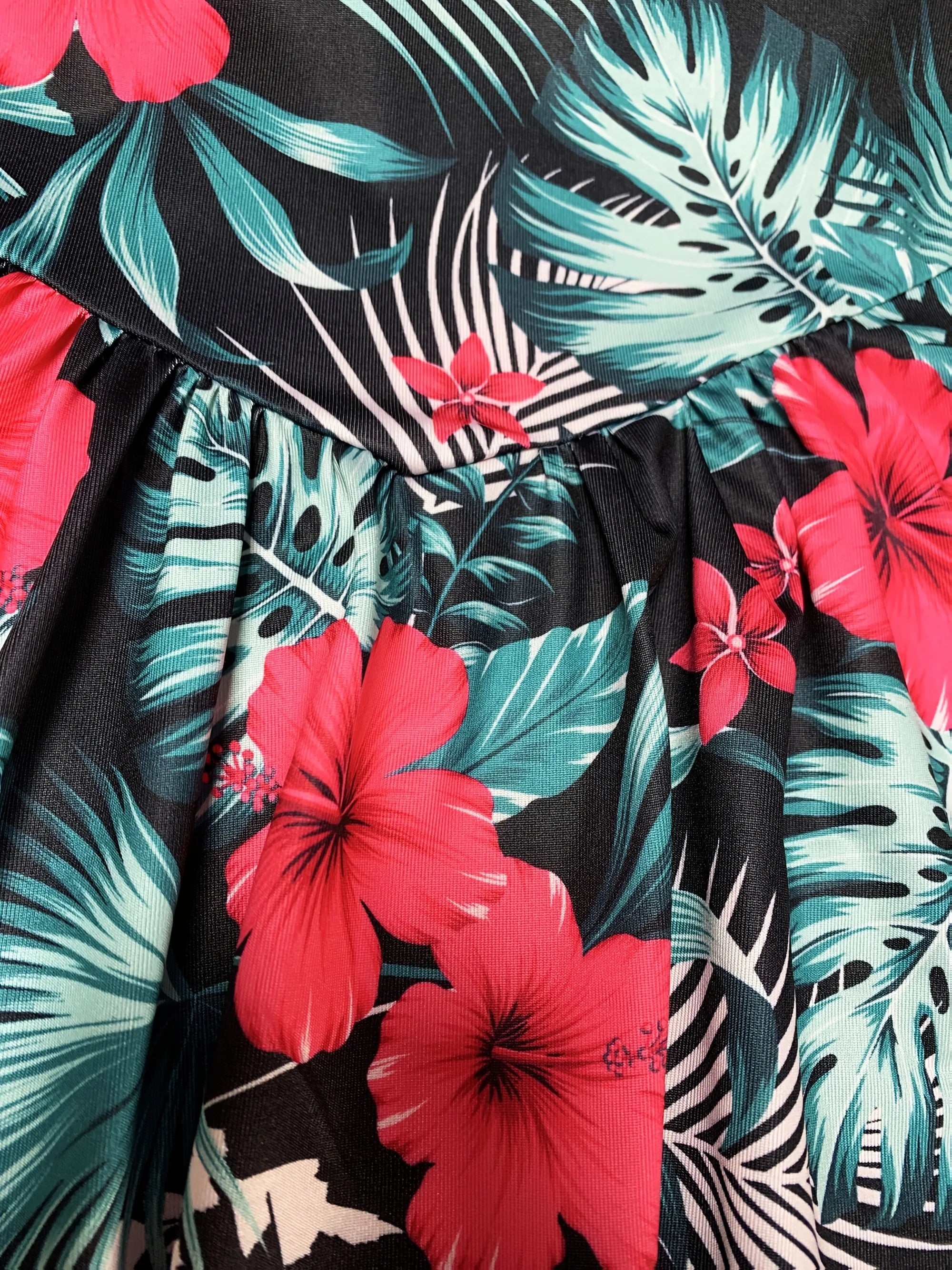 V-neck Spaghetti Strap Print Dress
