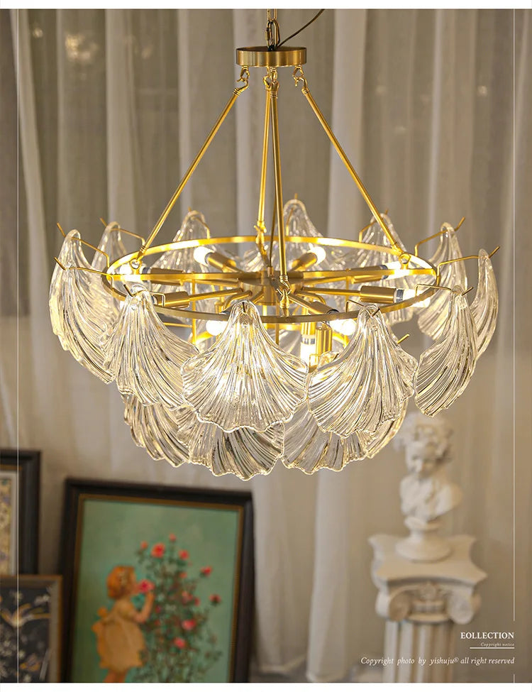 France Retro Pendant Crystal Chandelier