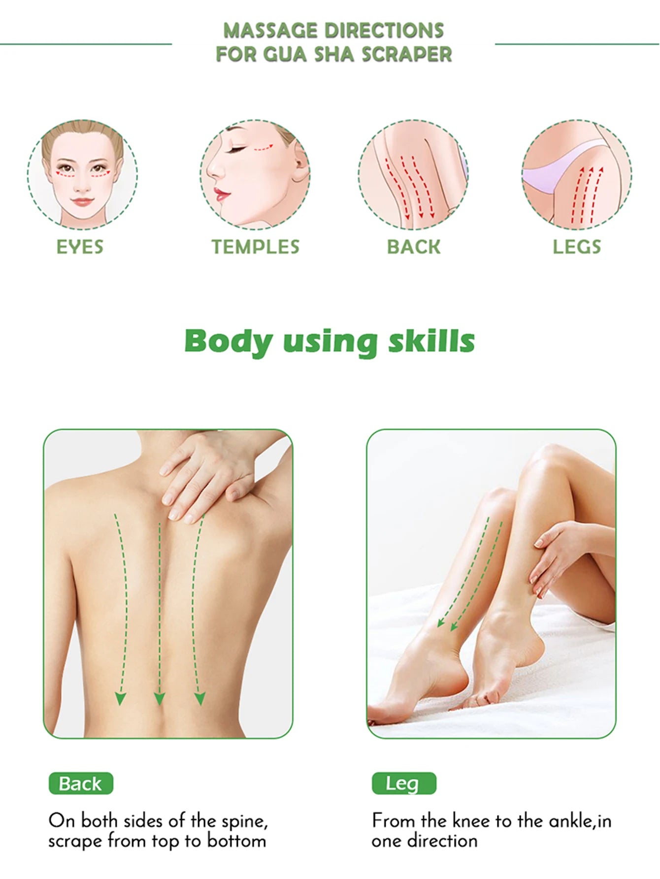 Natural Jade Stone Scraping Gua Sha Board Massager