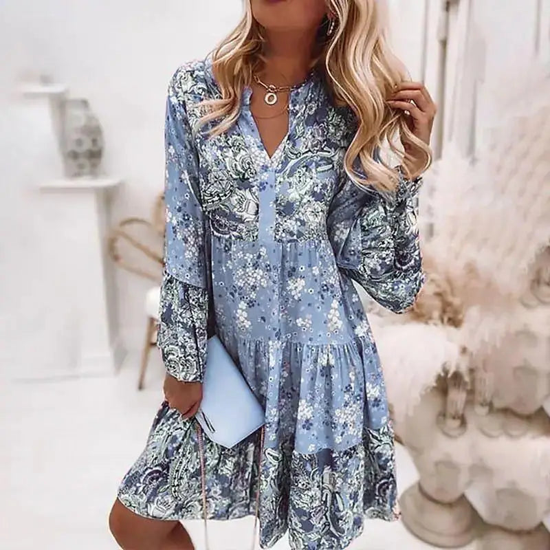 Women's Floral Print Mini Dress