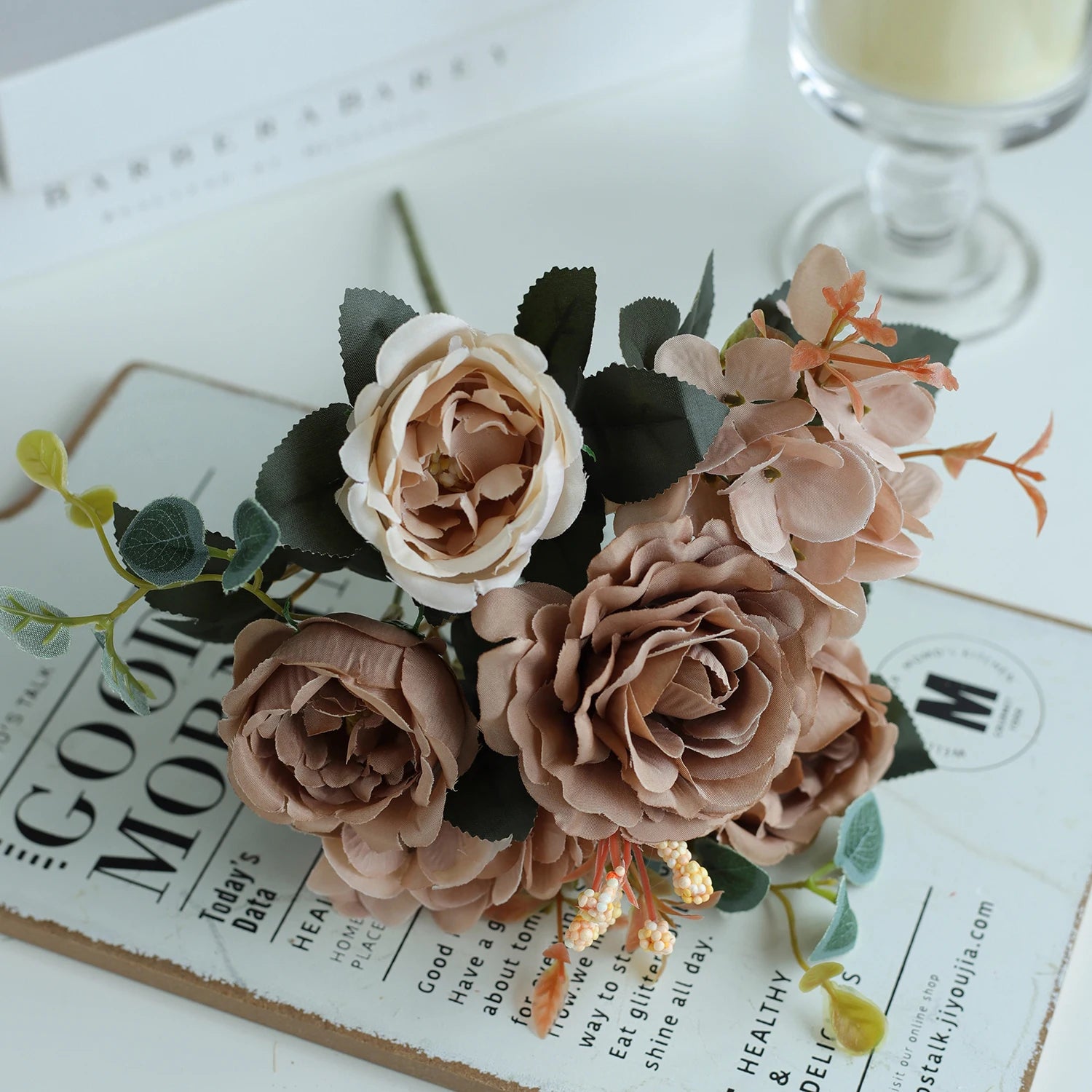 10PCS Artificial Peony Flowers