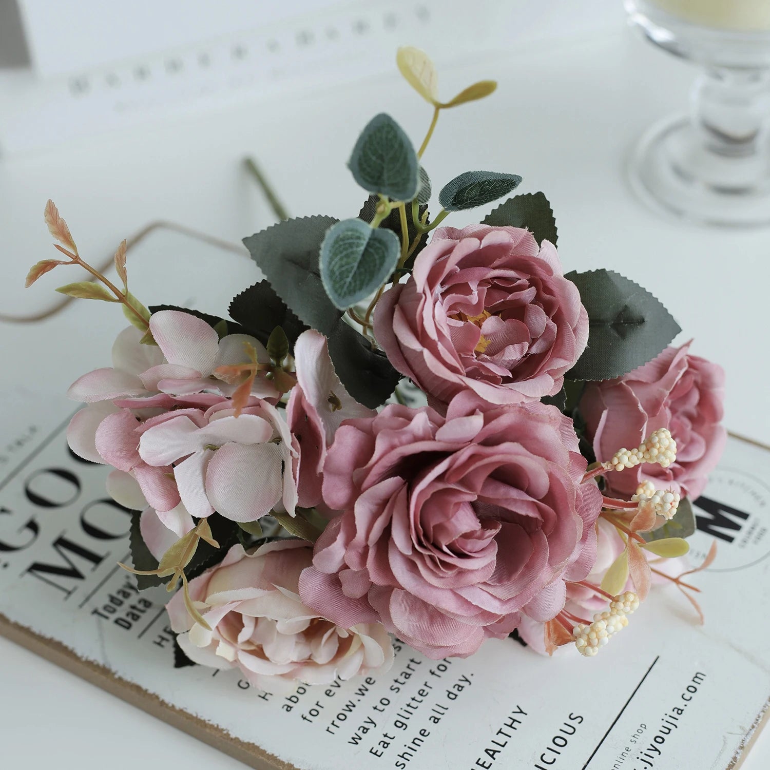 10PCS Artificial Peony Flowers