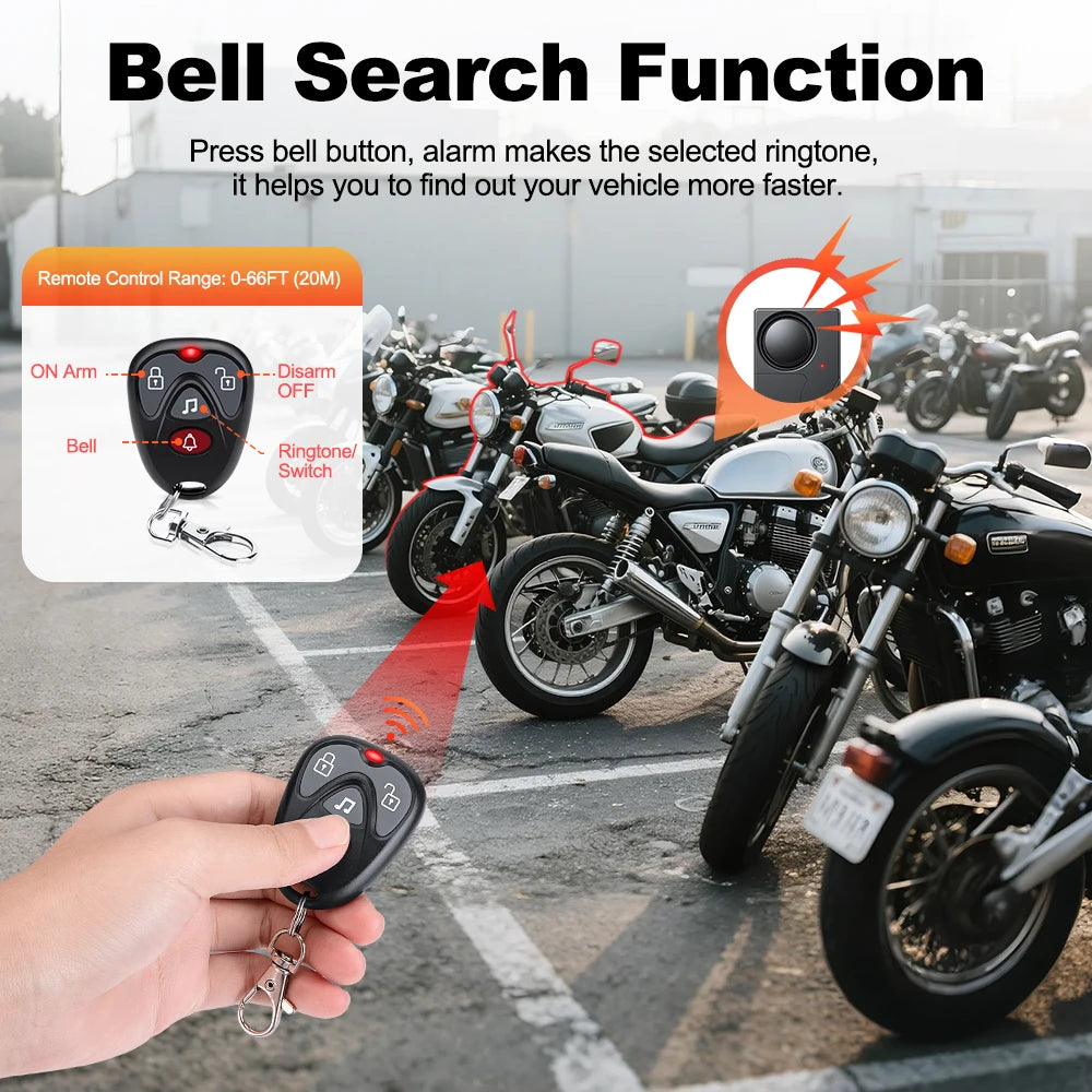 Wireless Vibration Bike Alarm