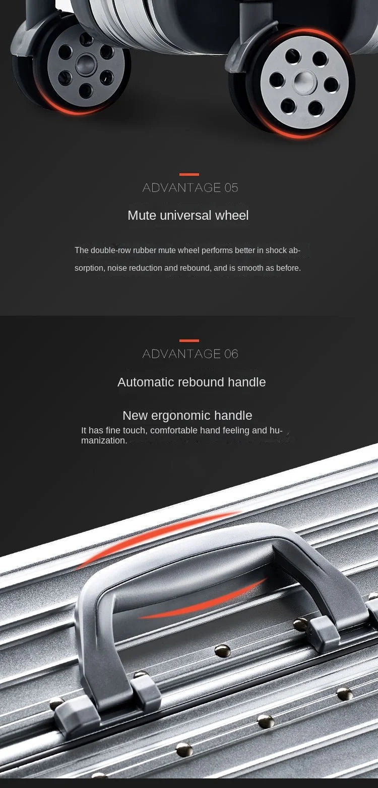 100% Aluminum-magnesium alloy Travel Suitcase