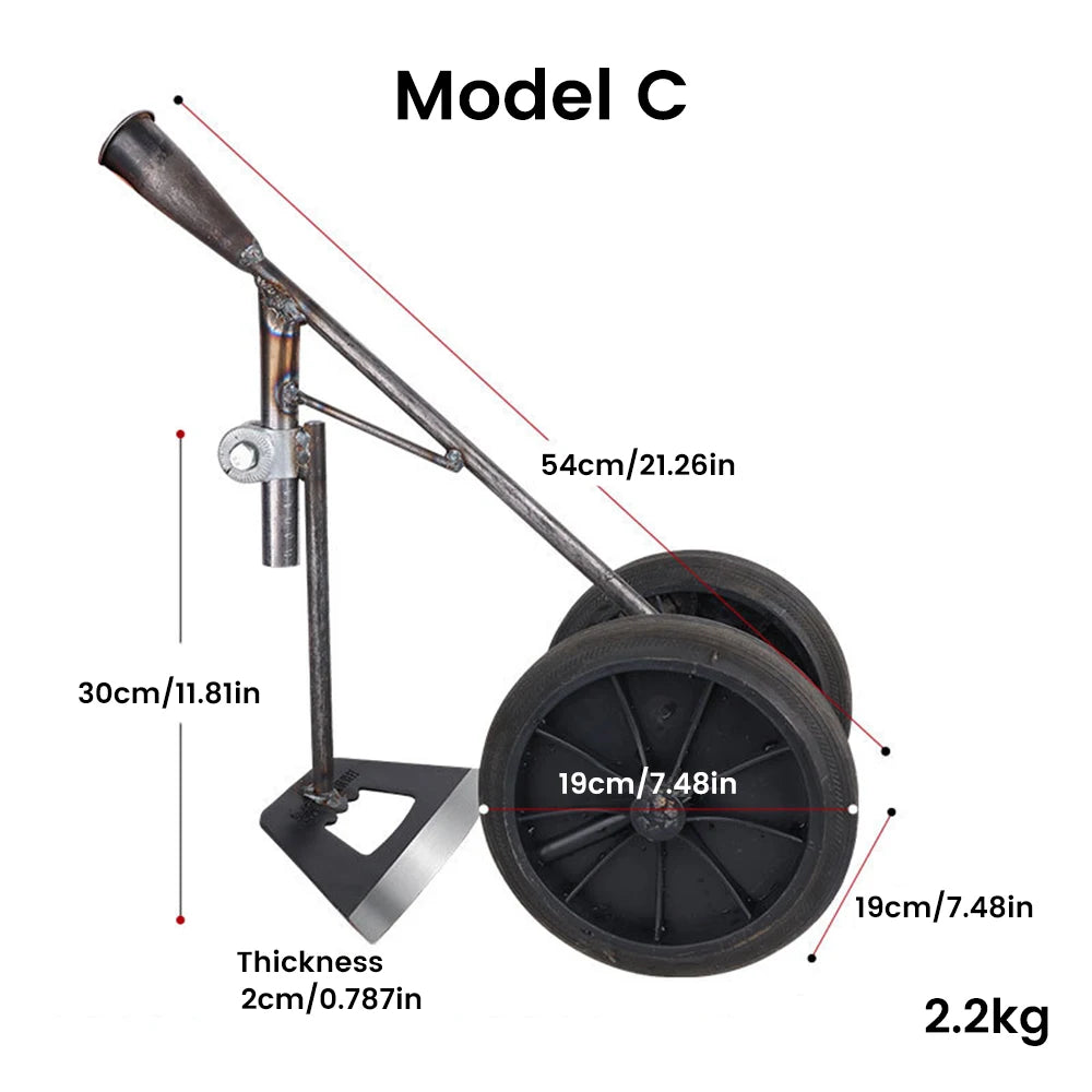 3 in 1 Multifunctional 2Wheels Power-assisted Weeding Scarifying Hoes