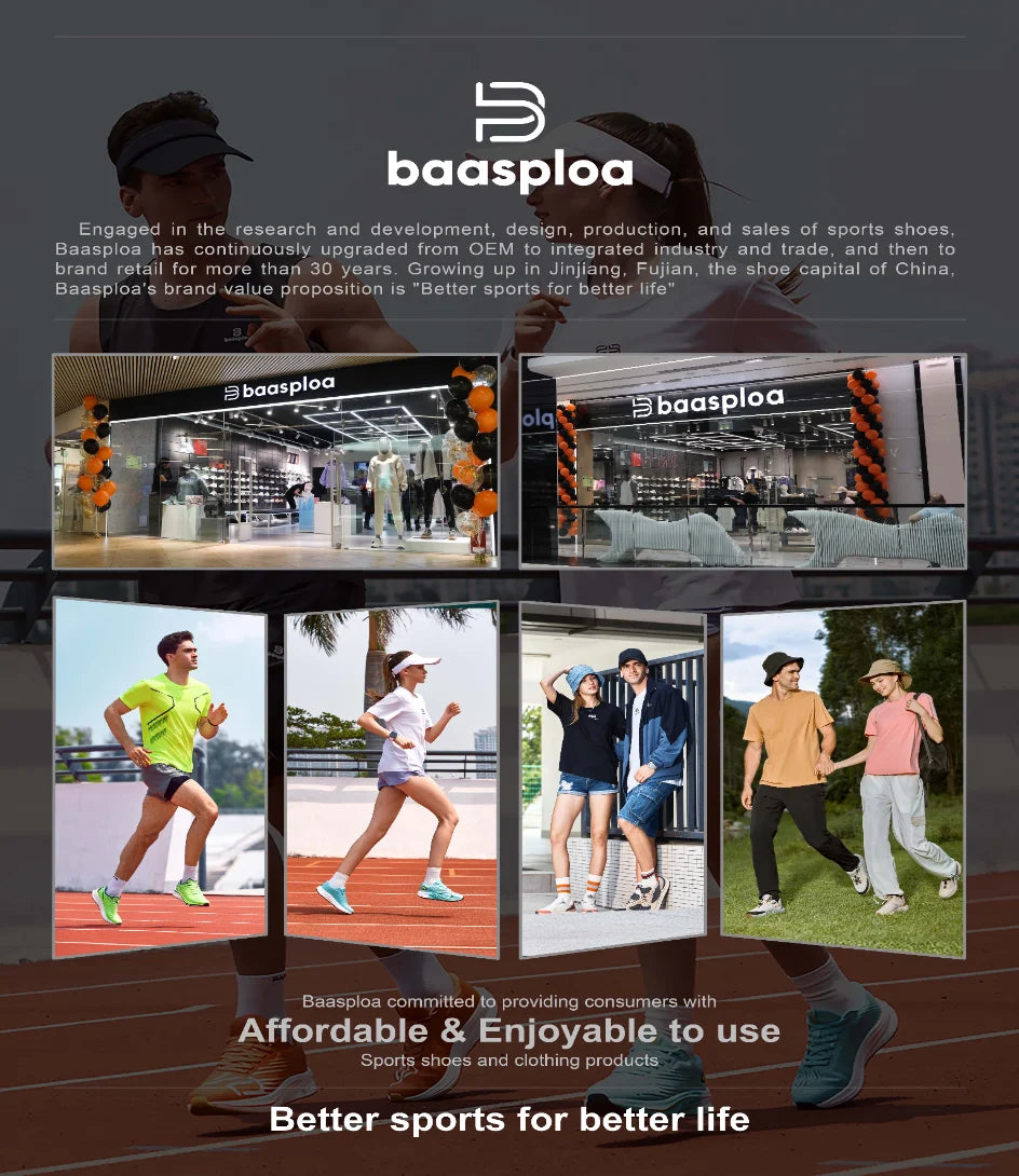 Baasploa Summer Hiking Shoes Men Mesh Breathable Comfort Male Shoes Outdoor Climbing Waterproof Non-slip Wear-resistant Sneakers