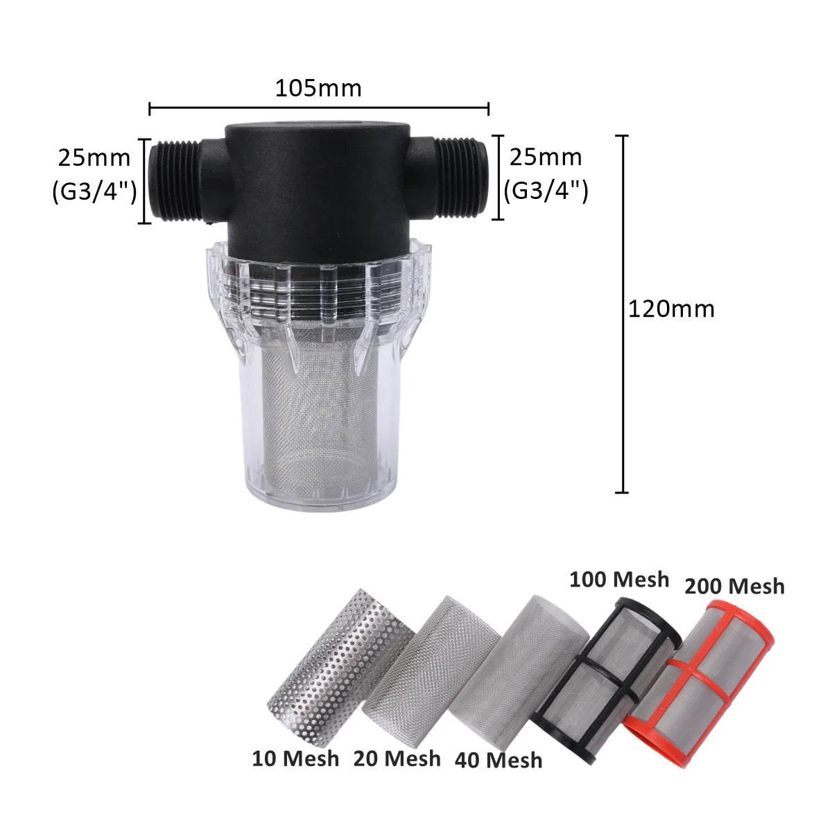 1pc Thread Stainless Steel Water Filter