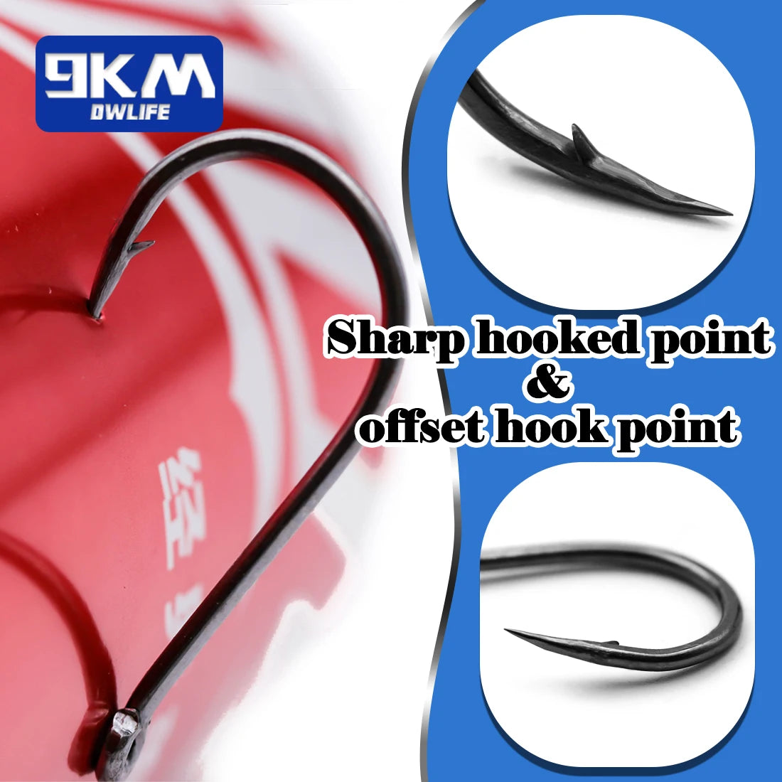 9KM Steel Fishing Hooks
