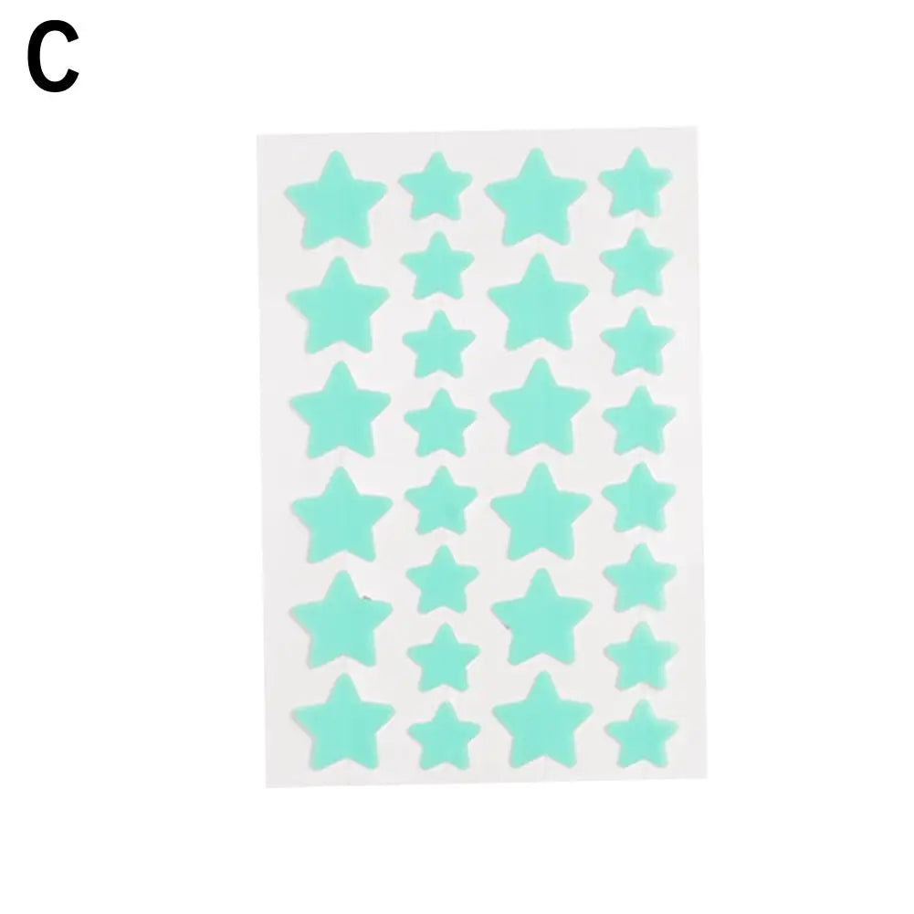 28Pcs Colorful Cute Star Shaped Acne Treatment Sticker