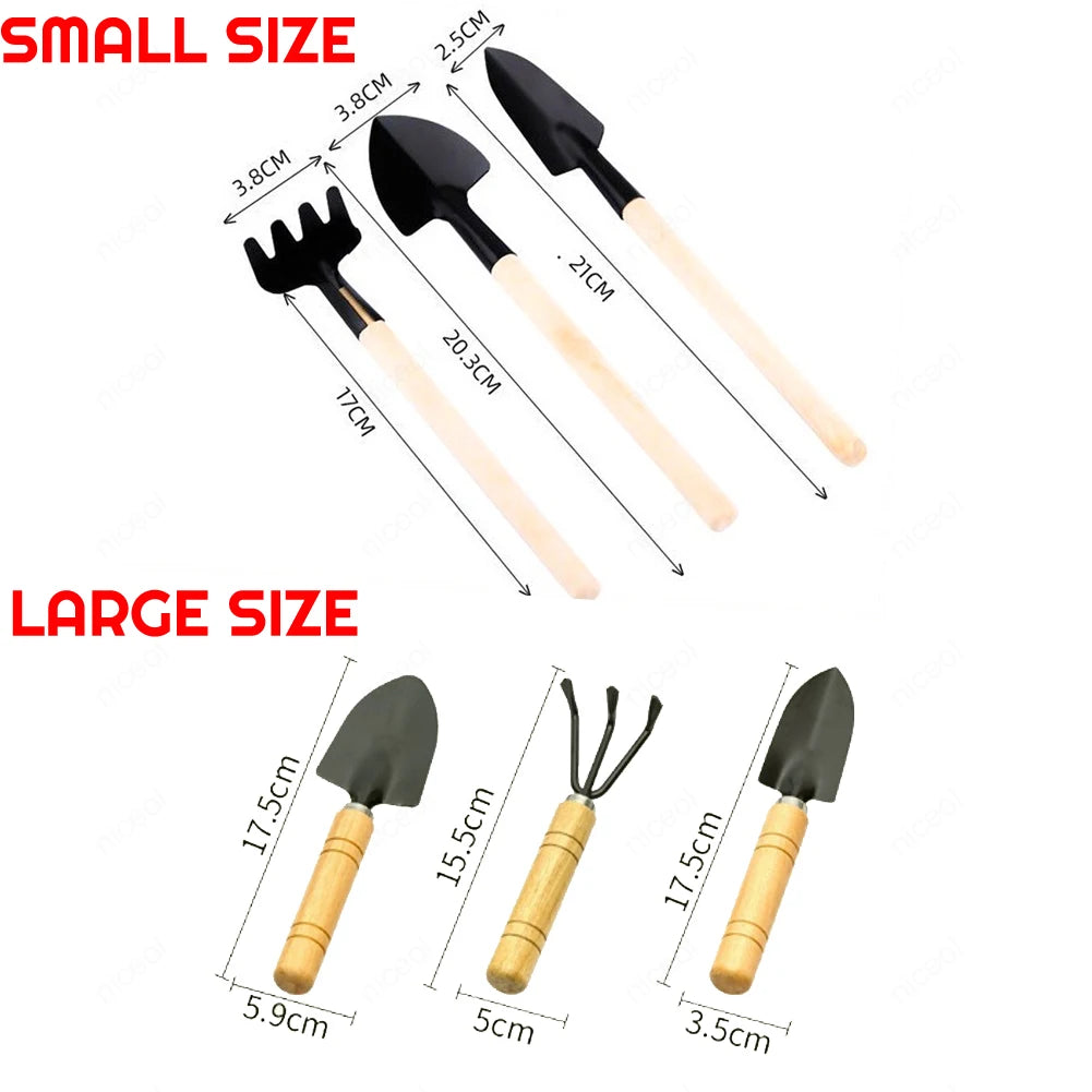 3Pcs/Set Shovel Rake Mini Garden Tools for Kids