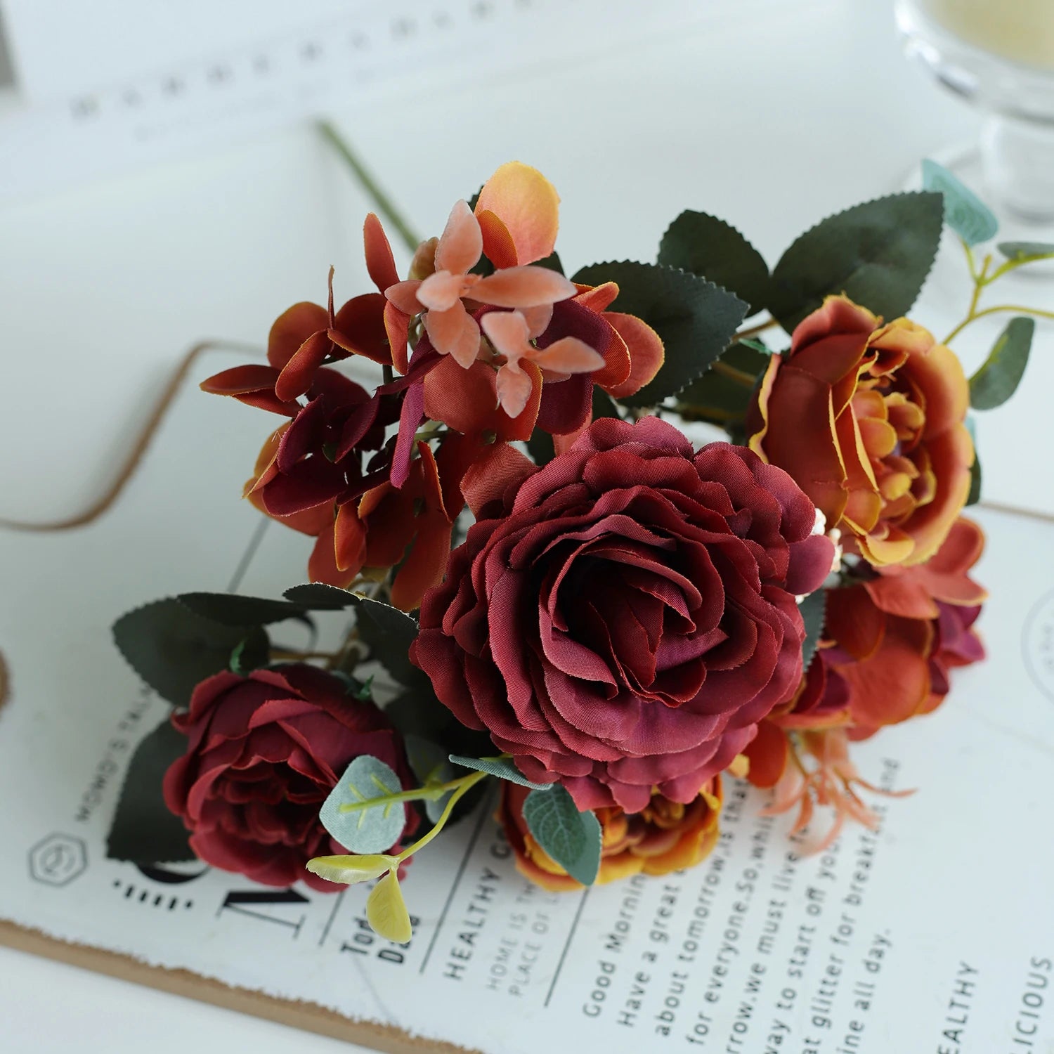 10PCS Artificial Peony Flowers