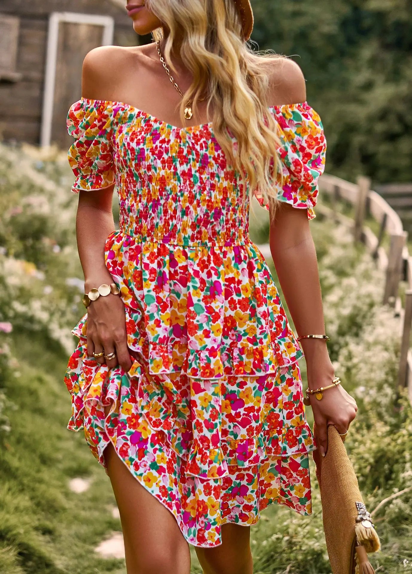 Women's Flower Print Dress