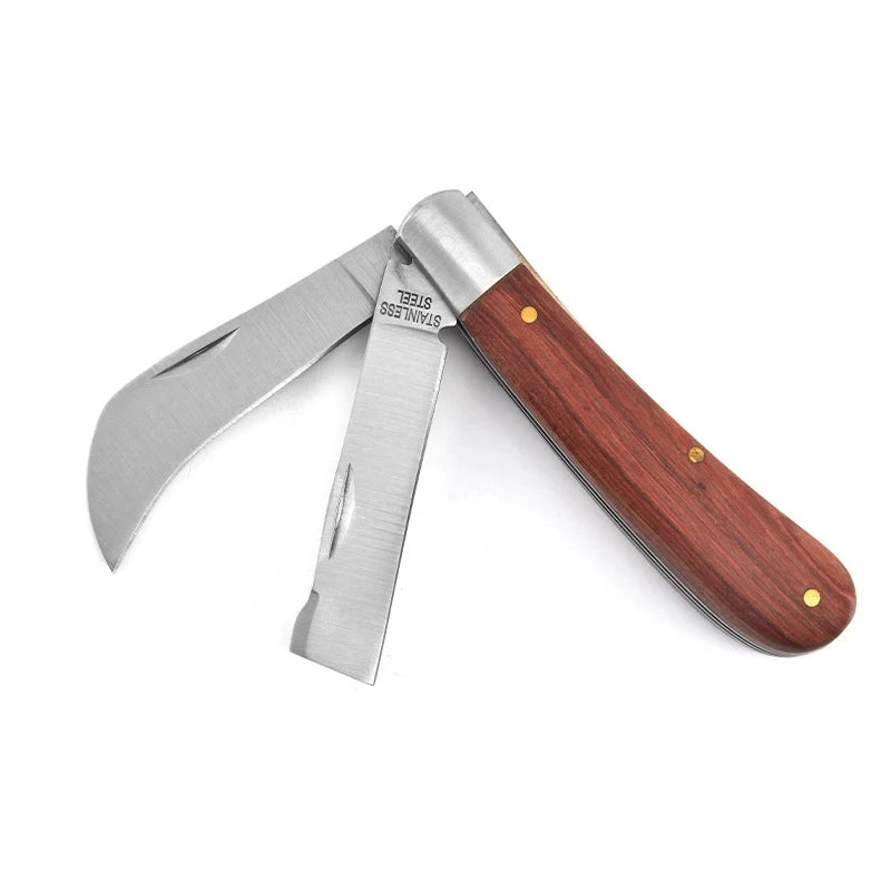 Stainless Steel wood Handle Pruning Knife