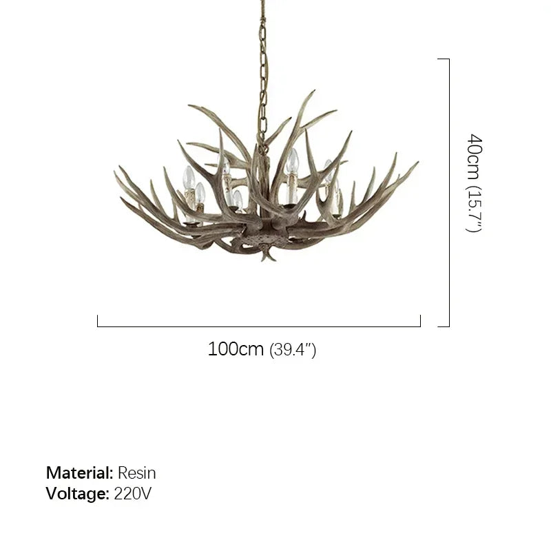 American Deer Antler Chandelier