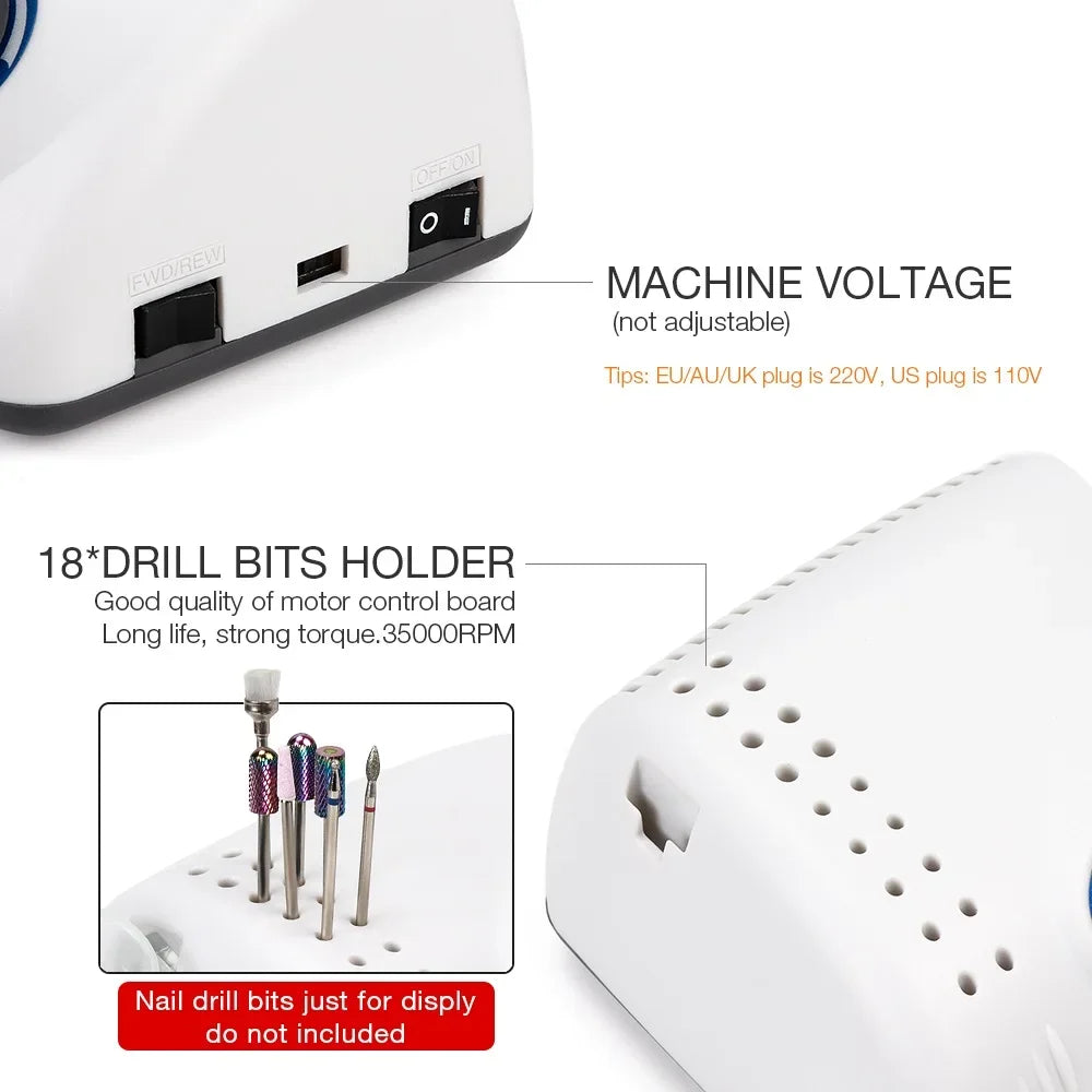 65W Nail Drills Manicure Machine